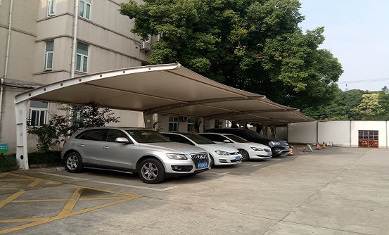 7字型膜結構小汽車停車棚