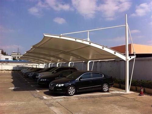 停車棚張拉膜_停車棚遮陽棚