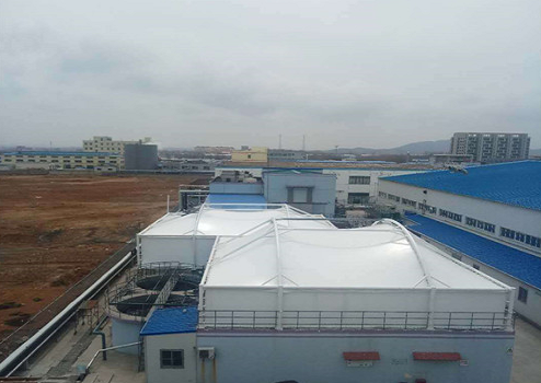 反吊膜結(jié)構(gòu)污水池廢臭氣收集