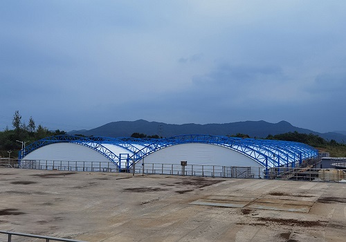 鋼架反吊式膜結(jié)構(gòu)污水池加蓋