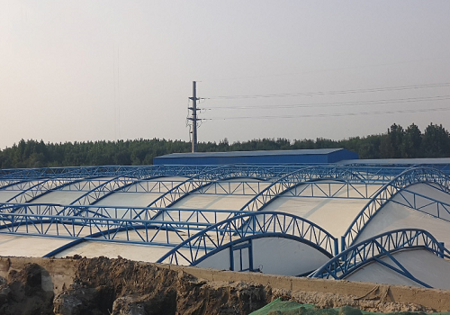鋼骨架反吊式膜結構加蓋集氣罩