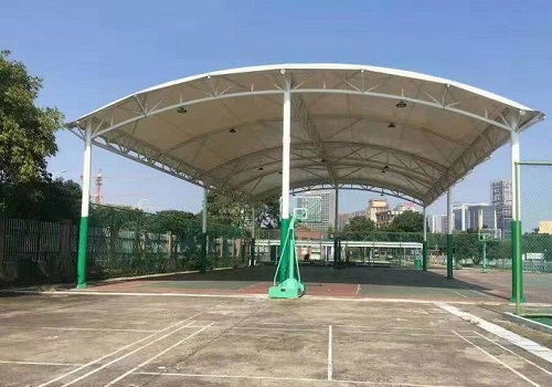 鋼結(jié)構(gòu)膜結(jié)構(gòu)籃球場風雨頂棚
