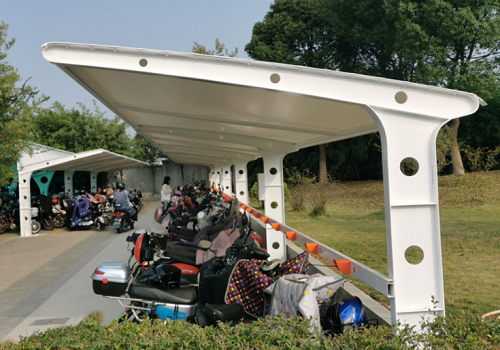 膜結(jié)構(gòu)電動車棚