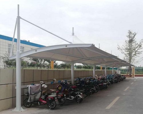 膜結構電動車停車棚